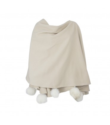 Cape en laine et cachemire