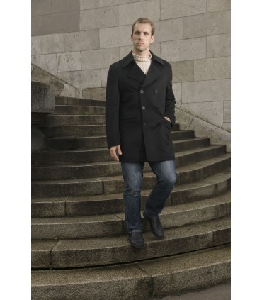 Caban en laine et cachemire