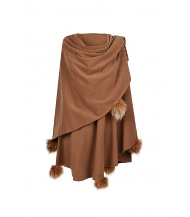 Cape en laine et cachemire