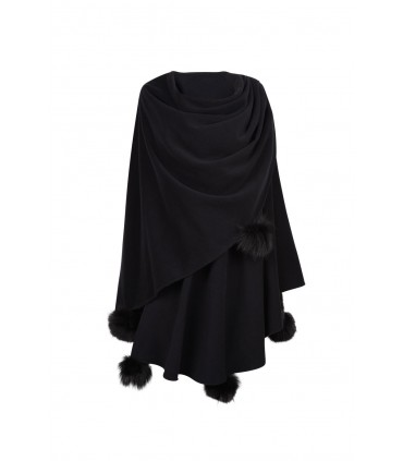 Cape en laine et cachemire