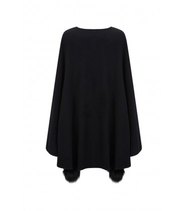 Cape en laine et cachemire