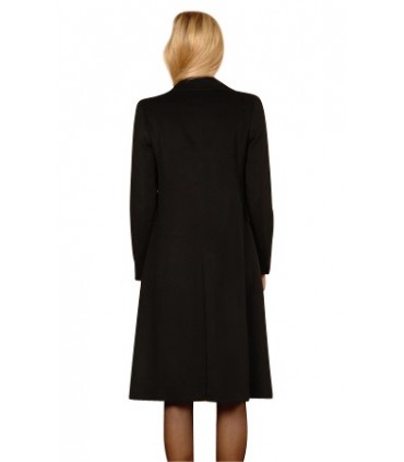 Manteau mi-long cintré en laine et cachemire