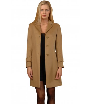 Manteau trois quart en cachemire