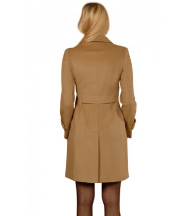 Manteau trois quart en laine et cachemire