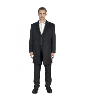 Manteau trois quart en laine et cachemire